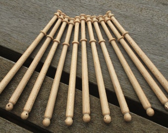 Pack of Ten Maple Midland Lace Bobbins