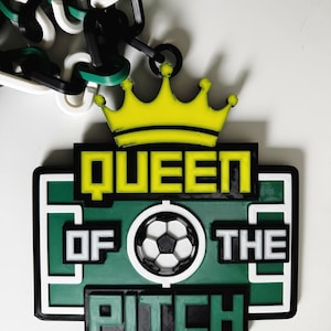 Cadena Hype para fútbol femenino / 9" con colores personalizables / Reina del campo