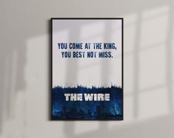 The Wire TV Series Print | Typography Omar Quote | TV Show Fan Art Wall Decor (A4-A0)