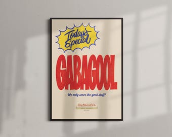 Lámina de la serie de televisión Los Soprano: Gabagool de Satriale / Arte mural de Tony Soprano (A4-A0)