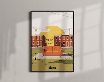 Lámina con escena callejera de Baltimore de la serie The Wire / Decoración de pared para fans de la serie (A4-A0)