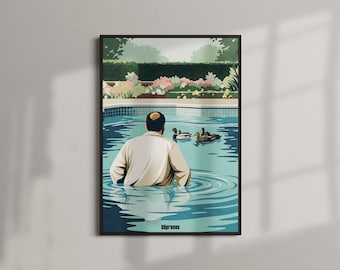 Impresión de la serie de televisión Los Soprano / Arte mural de Tony Soprano (A4-A0)