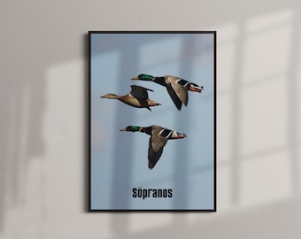 Impresión de la serie de televisión Los Soprano / Arte mural de Tony Soprano (A4-A0)