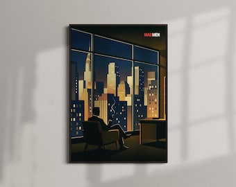 Mad Men TV Series Print | Don Draper Wall Art | New York Office Poster (A4-A0)