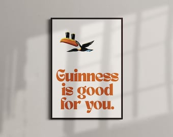 Guinness Quote Print | Typographic Bar Beer Wall Art (A4-A0)