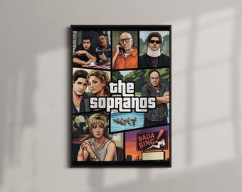 The Sopranos TV Series Print | GTA Poster Wall Art (A4-A0)