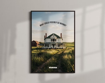 Lámina de la serie de televisión The Walking Dead / La granja de Herschel / Arte mural de terror / Rick Grimes (A4-A0)