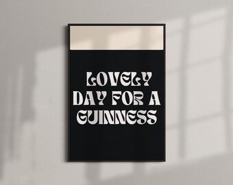 Guinness Quote Print | Typographic Bar Wall Art (A4-A0)
