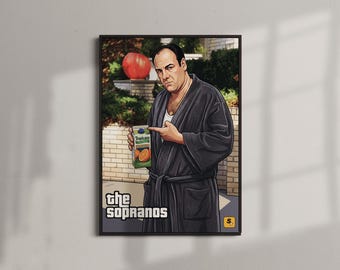 The Sopranos TV Series Print | GTA Tony Soprano Poster Wall Art (A4-A0)