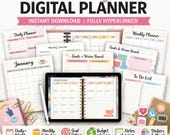 300 Page Digital Planner, Hyperlinked PDF, GoodNotes, Notability