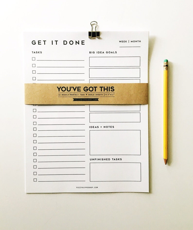 Receive It Finished Process + Reason Sheets - Objective Planners - Everyday Undertaking Organizer - Table Organizer - Little Office Planner photograph relating to Goal Planners named Buy It Completed Process + Purpose Sheets - Purpose Planners - Each day Activity Organizer - Table Organizer - Minor Organization Planner