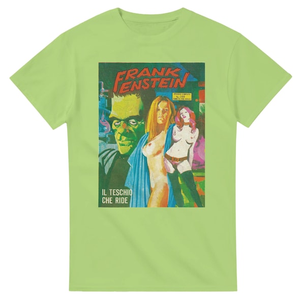 FRANKENSTEIN vintage 1976 Italian sex & violence comic T-shirt - Vintage fumetti