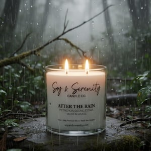 Petrichor Scented Candle | Rain Smell Soy Candle | Earthy Fresh Scent | Summer Rain