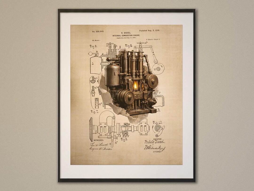 Internal Combustion Engine – Torn Edition – Engineering Wall Poster ...