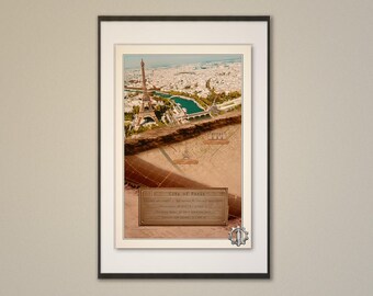 Gescheurde kaart Parijs – stadsposter (digitale kunst)