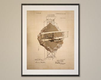 Flying Machine – Gescheurde technische kunstafdruk (digitale kunst downloaden)