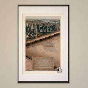 New York City Torn Map – City Poster (Digital Art)