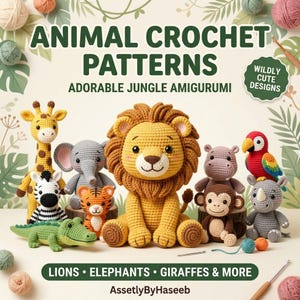 Cute Animal Crochet Patterns | Adorable Animal Plush PDF Patterns | DIY Stuffed Animal crochet Templates | Soft Toy Patterns
