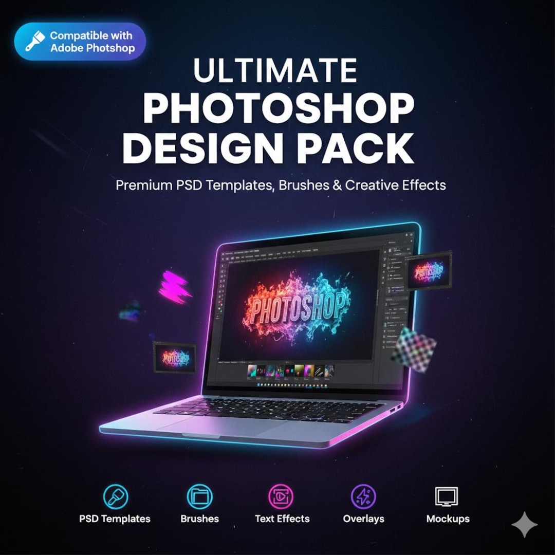 Photoshop Assets Bundle | Overlays, Brushes, Actions & Templates ...