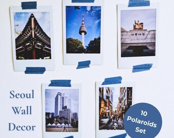Láminas de viaje a Seúl / Decoración de pared con fotos Polaroid