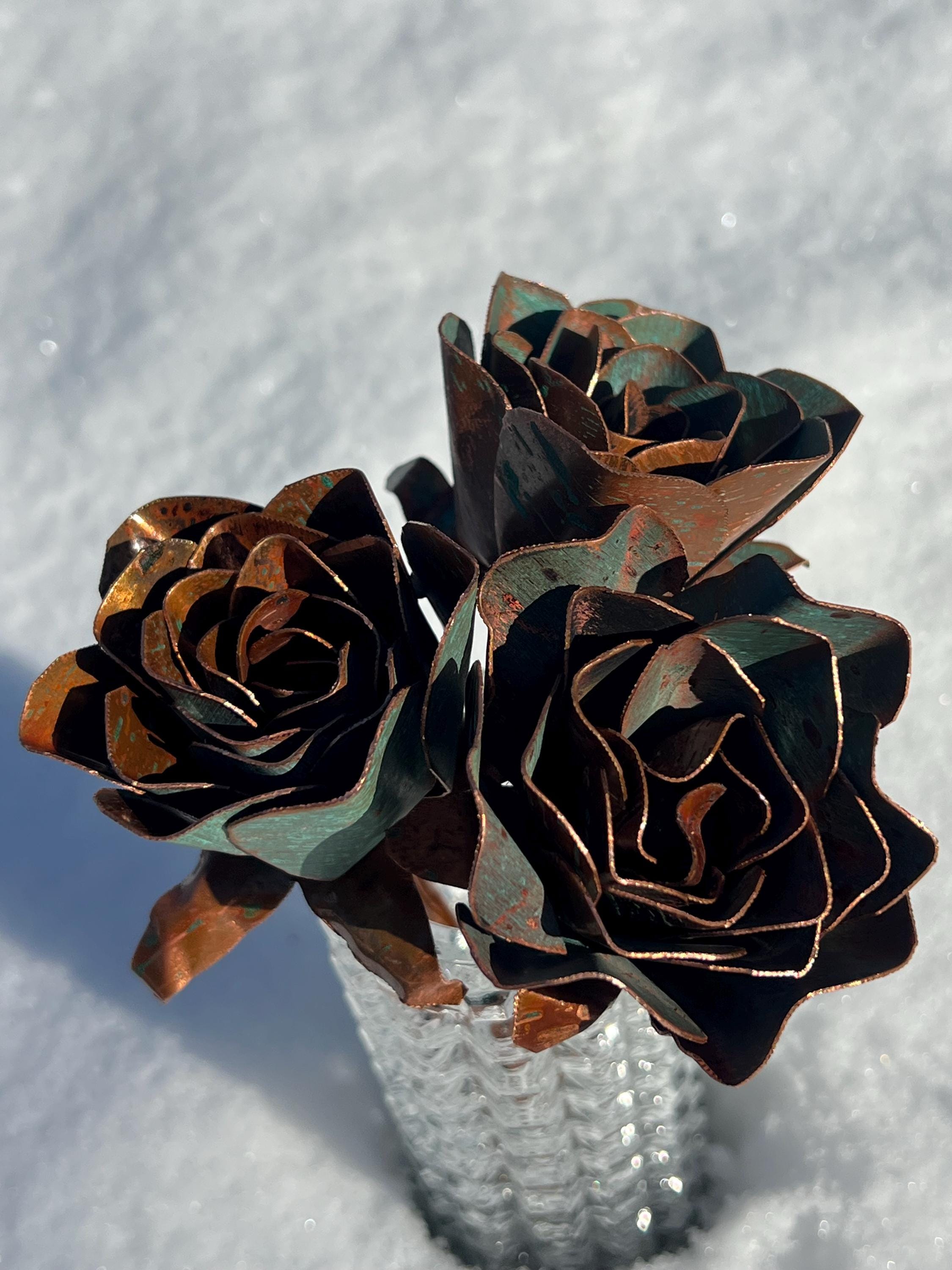 Crafted Roses Hand Crafted Copper Roses - Etsy