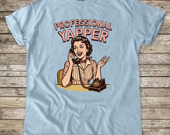 Maglietta professionale Yapper, umorismo da ufficio, maglietta divertente per il posto di lavoro, colori comodi