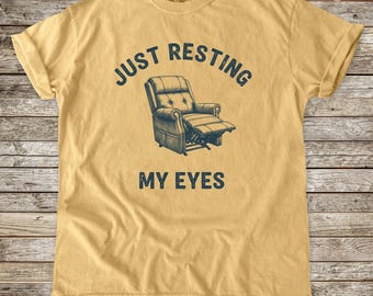 Maglietta "Papà, mi sto riposando gli occhi", regalo divertente per la festa del papà, maglietta Comfort Colors