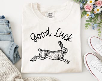 Maglietta portafortuna, Coniglio portafortuna, Maglietta vintage, Maglietta Comfort Colors, Ragazze retrò cool