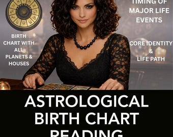 Vedic Astrological Birth Chart Reading, 10+ Year Forecast, Karmic Blueprint (PDF)