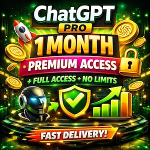 ChatGPT Pro - Acesso total por 1 mês | Entrega instantânea | Ferramentas completas de IA | Aumente a produtividade
