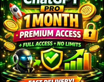 ChatGPT Pro 1 Monat voller Zugriff | Sofortige Lieferung | Vollständige KI-Werkzeuge | Steigere die Produktivität