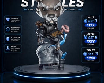 Splinter Chibi STL Statue | Legendary Sewer Master Inspired Display Figure