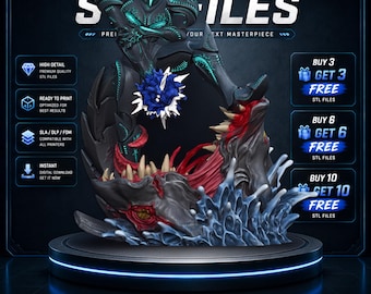 Dark Samus - Metroid Prime | Corrupted Phazon Warrior STL Statue + Bust for Resin 3D Printing