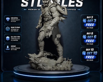 Predator Badlands STL Statue for Resin 3D Printing | Sci-Fi Digital STL File