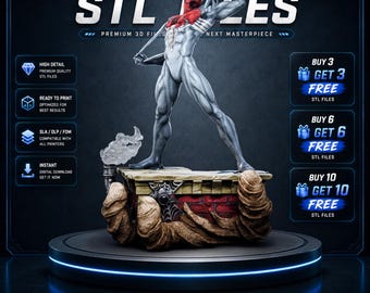 Spider-Man Symbiote Suit STL Statue for Resin 3D Printing | 2 Variants Sculpture