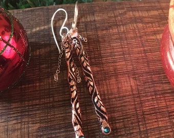 Copper Dangle Earrings