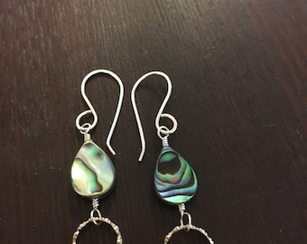 Bohemian Hoop Abalone Earrings Festival Beach Natural Style