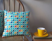Cushion cover / pillow in Fabulous Flags print in Sunshine Yellow