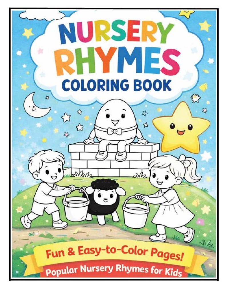 Nursery Rhymes Coloring Book - Etsy