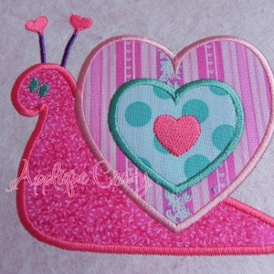 Diseño de San Valentín caracol Applique