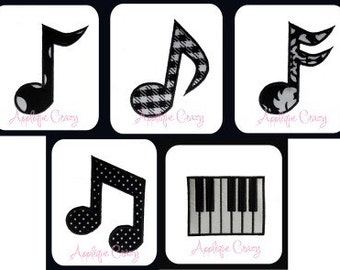 Music Applique designs