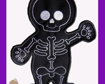 Skeleton costume Applique design