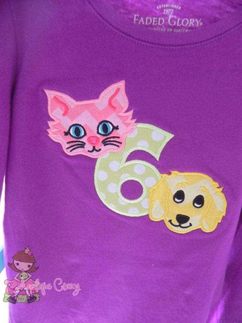 Kitty Cat Applique Design Etsy