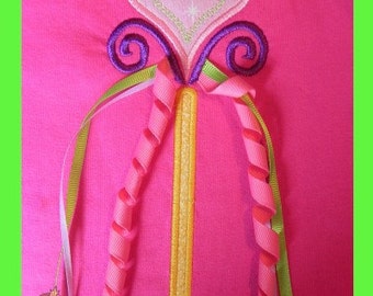 Princess wand Applique design