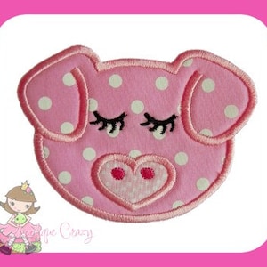 Girl Pig Applique design