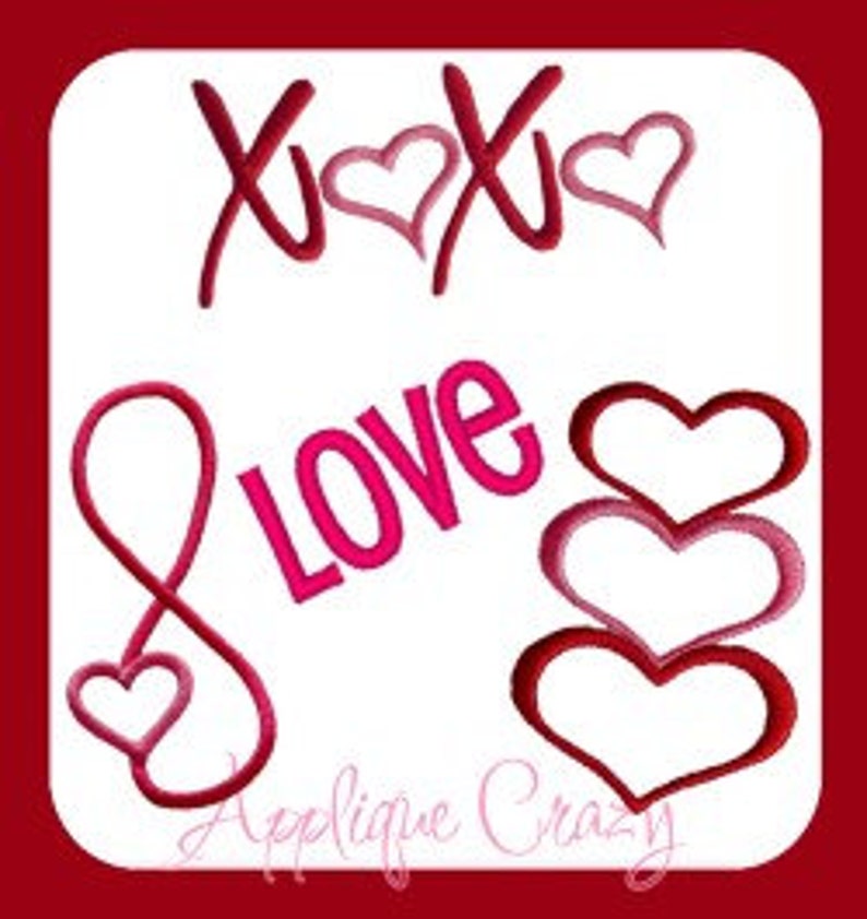 Valentines Day Embroidery Pack design image 1