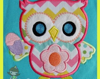 Easter Owl  Applique  design