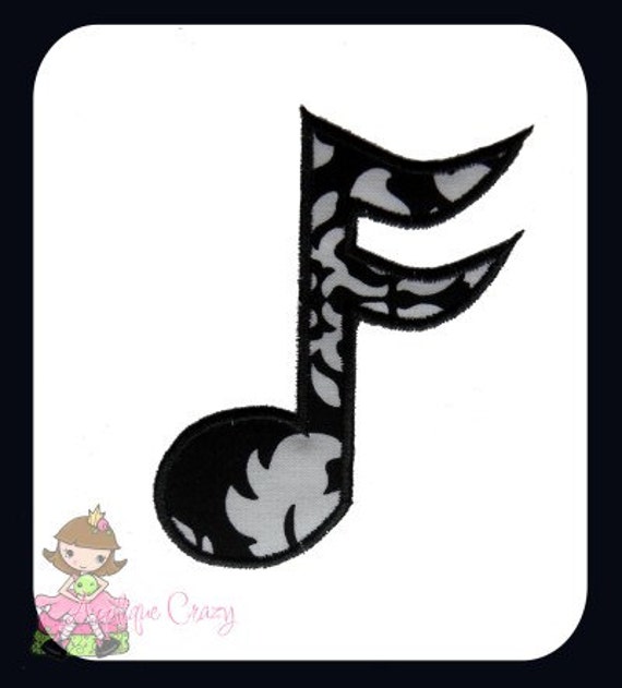 Music Note Applique Design Canada