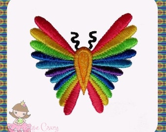 Rainbow Butterfly Applique design