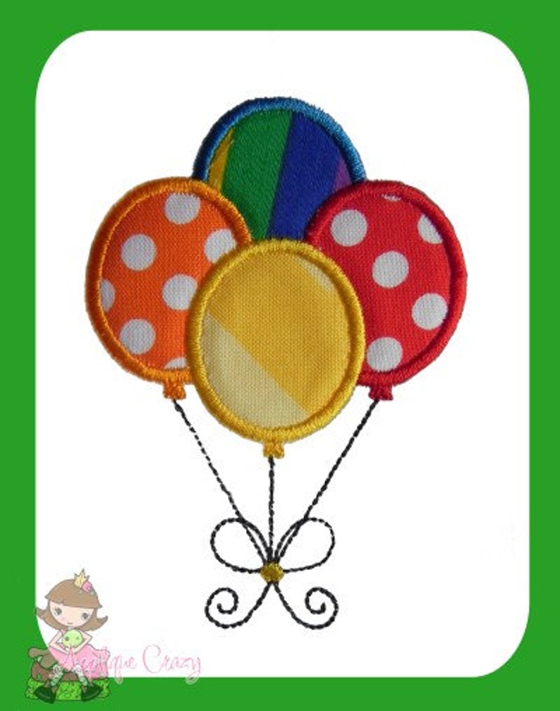 Balloons applique jessecmault design  etsy